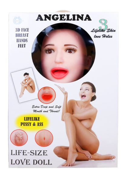 Bossoftoys Angelina Blow Up Doll Real Face - Extra pump - Extra vibrating part - 59-00001