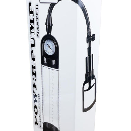 Bossoftoys - 60-00011 - Accu meter Pump - Penispump  with hand grip - Vacuum pump with pressure meter - Big size box 32 cm - dia box 6,9 cm - Colour box
