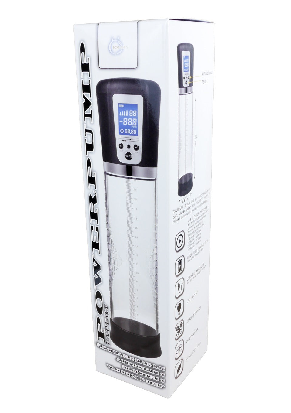 Bossoftoys - 60-00014 - Pump - Powerpump - USB Rechargeable - Automatic Electric Vacuum Pump
