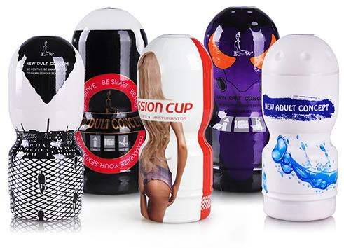 Power Escorts - BR25 - Masturbator Cup - White Black - 16,5 CM - Flesh