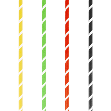 Papieren Milkshake Rietjes - 230x8mm - 10-Pack