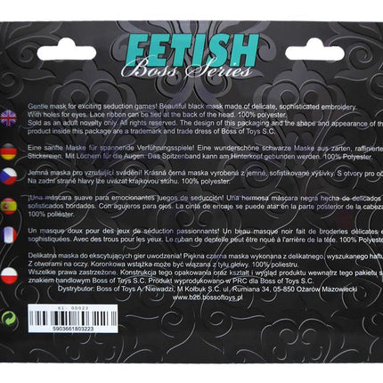 Bossoftoys - 61-00023 - Love Mask - Fetish Power - Kinky Mask - Black - Colour packing