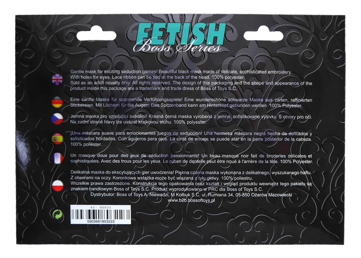Bossoftoys - 61-00023 - Love Mask - Fetish Power - Kinky Mask - Black - Color packing