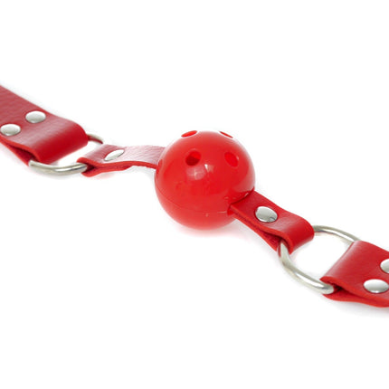 Bossoftoys - 61-00034 - Ball Gag - adjustable - breathable - attractive color window box - Red