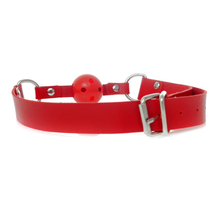 Bossoftoys - 61-00034 - Ball Gag - adjustable - breathable - attractive color window box - Red