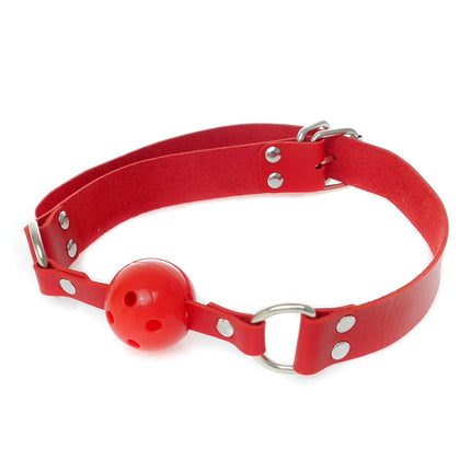 Bossoftoys - 61-00034 - Ball Gag - adjustable - breathable - attractive color window box - Red