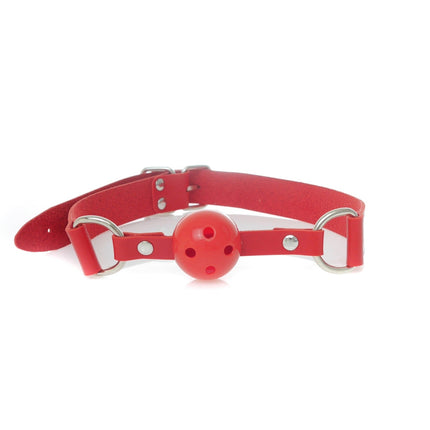 Bossoftoys - 61-00034 - Ball Gag - adjustable - breathable - attractive color window box - Red