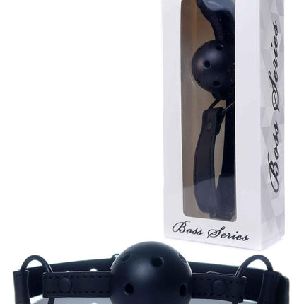 Bossoftoys - 61-00035 - Ball Gag - adjustable - breathable - attractive colour window box - black