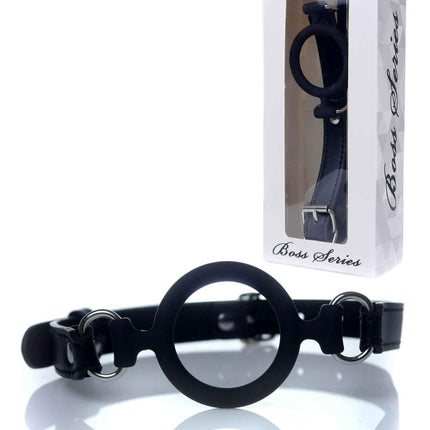 Bossoftoys - 61-00036 - Ball Gag - adjustable - breathable - silicone - attractive colour window box - black