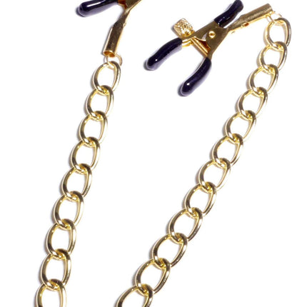 Bossoftoys - 61-00046 - Stimulator- Exclusive Nipple Clamps No. 16 -  gold nipple chain clamps - Strong Blister