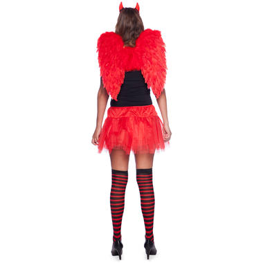 Enchanting Red Angel Wings - 60cm Graceful Accessory for Fancy Dress Parties and Special Occasions