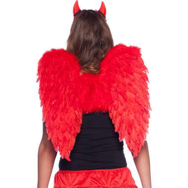 Enchanting Red Angel Wings - 60cm Graceful Accessory for Fancy Dress Parties and Special Occasions