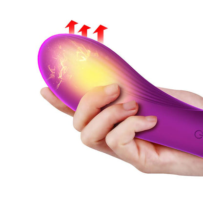 Remote Control Panty Vibrator - Heat Function - Voice Control - 10 Functions - Rechargeable - 9 cm x 9 cm - Luxury Gift Box - Purple