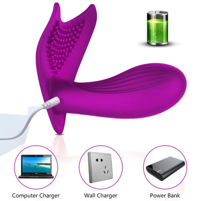 Remote Control Panty Vibrator - Warmtefunctie - Spraakbesturing - 10 Functies - Oplaadbaar - 9 cm x 9 cm - Luxe Geschenkdoos - Paars