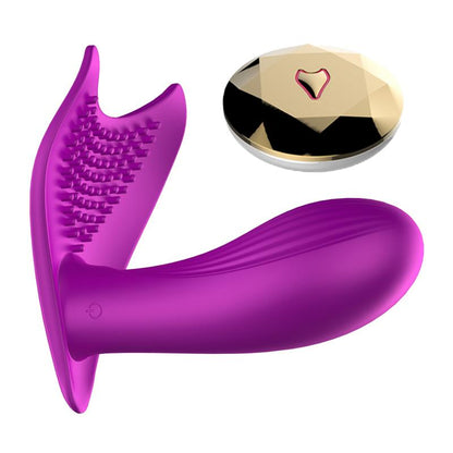 Remote Control Panty Vibrator - Warmtefunctie - Spraakbesturing - 10 Functies - Oplaadbaar - 9 cm x 9 cm - Luxe Geschenkdoos - Paars