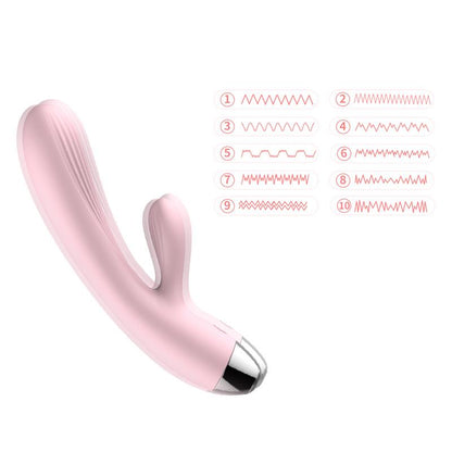 Design G-spot Vibrator - 22.4 cm - Heat function - 10 Functions - Rechargeable - Luxury Gift Box - Pink