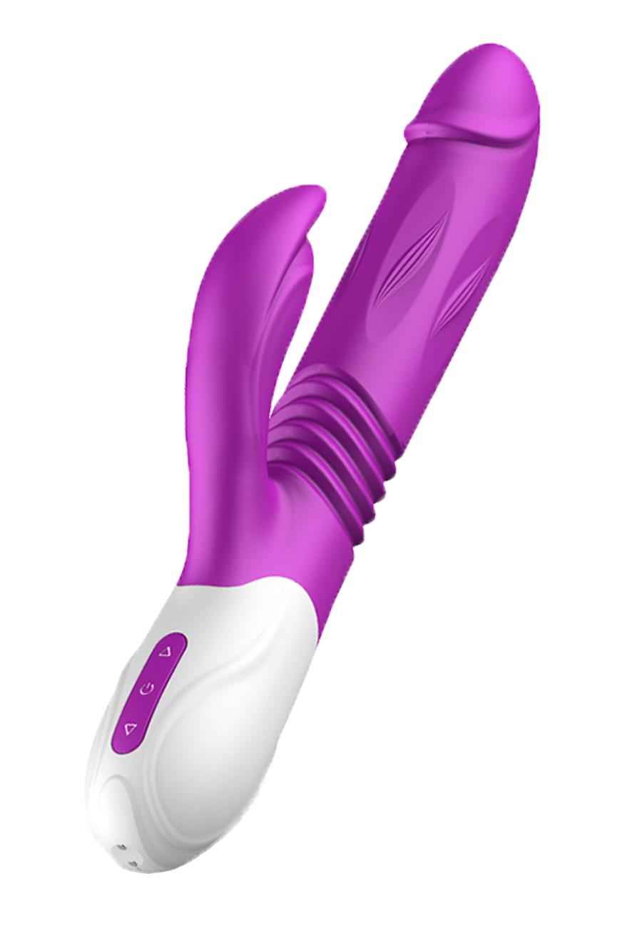 G-spot Vibrator - Silicone - USB - 10 Functions + Expander and Shock Function - Luxury Color Box - Purple