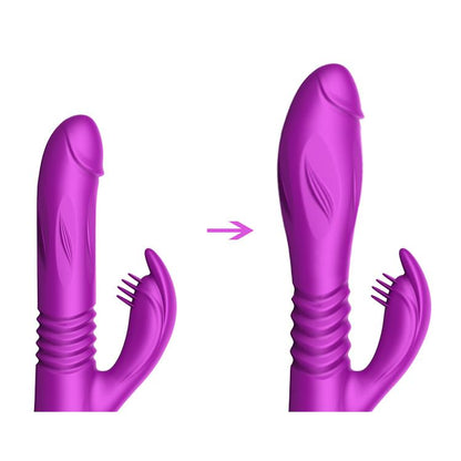 G-spot Vibrator - Siliconen - USB - 10 Functies + Expander en Stootfunctie - Luxe Kleurdoos - Paars