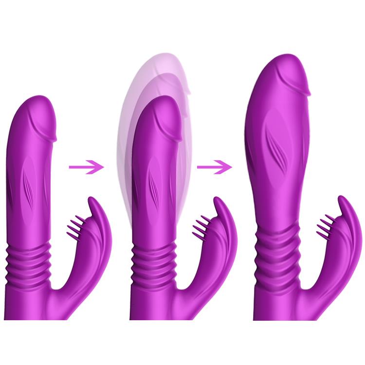 G-spot Vibrator - Silicone - USB - 10 Functions + Expander and Shock Function - Luxury Color Box - Purple