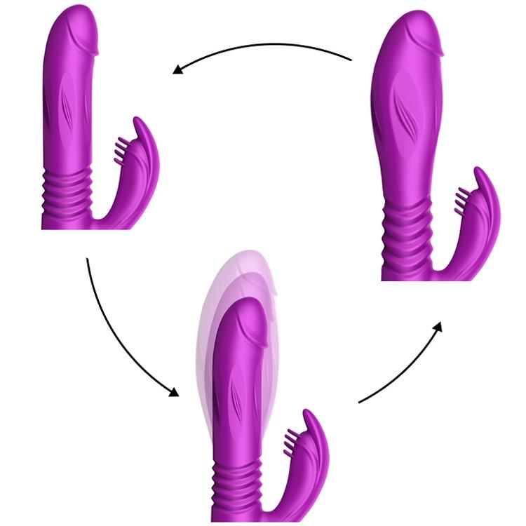 G-spot Vibrator - Silicone - USB - 10 Functions + Expander and Shock Function - Luxury Color Box - Purple