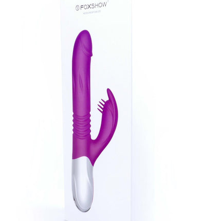 G-spot Vibrator - Siliconen - USB - 10 Functies + Expander en Stootfunctie - Luxe Kleurdoos - Paars