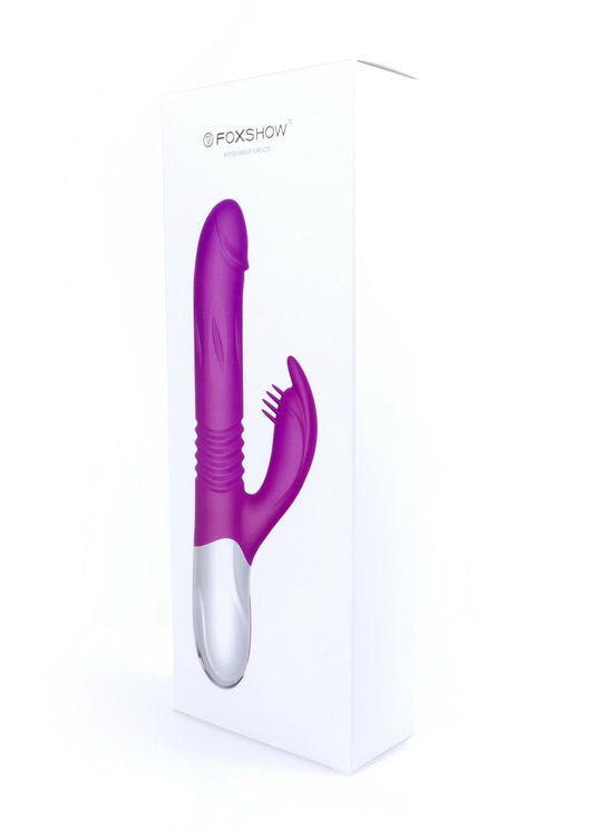 G-spot Vibrator - Siliconen - USB - 10 Functies + Expander en Stootfunctie - Luxe Kleurdoos - Paars