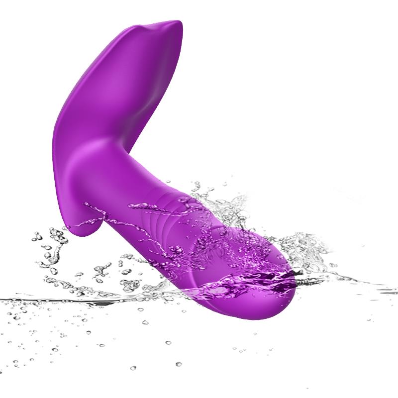 Massager - Silicone Panty Vibrator - USB - 7 Functions / Heating / Impact Function - Luxury Gift Box - Purple