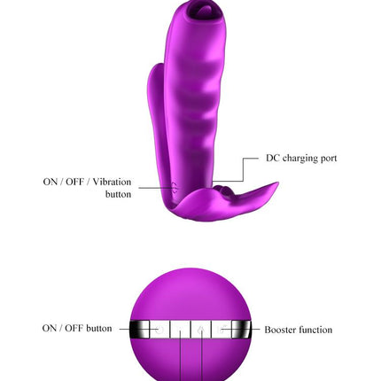 Remote Control Panty Vibrator - Warmtefunctie - Clitoris Stimulatiefunctie - 10 Functies - Oplaadbaar - Luxe Geschenkdoos - Paars