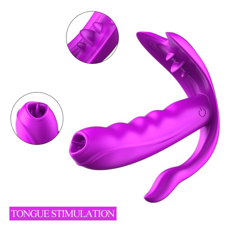 Remote Control Panty Vibrator - Heat Function - Clitoris Stimulation Function - 10 Functions - Rechargeable - Luxury Gift Box - Purple