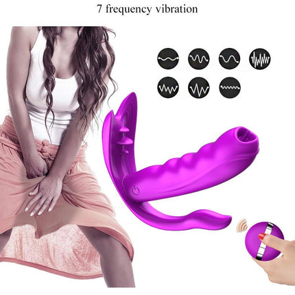 Remote Control Panty Vibrator - Warmtefunctie - Clitoris Stimulatiefunctie - 10 Functies - Oplaadbaar - Luxe Geschenkdoos - Paars