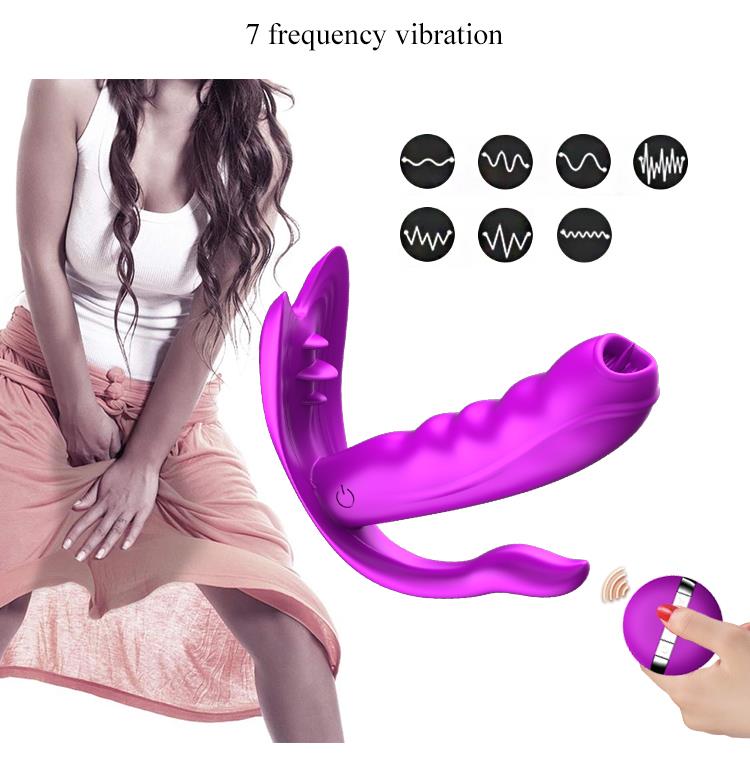 Remote Control Panty Vibrator - Heat Function - Clitoris Stimulation Function - 10 Functions - Rechargeable - Luxury Gift Box - Purple