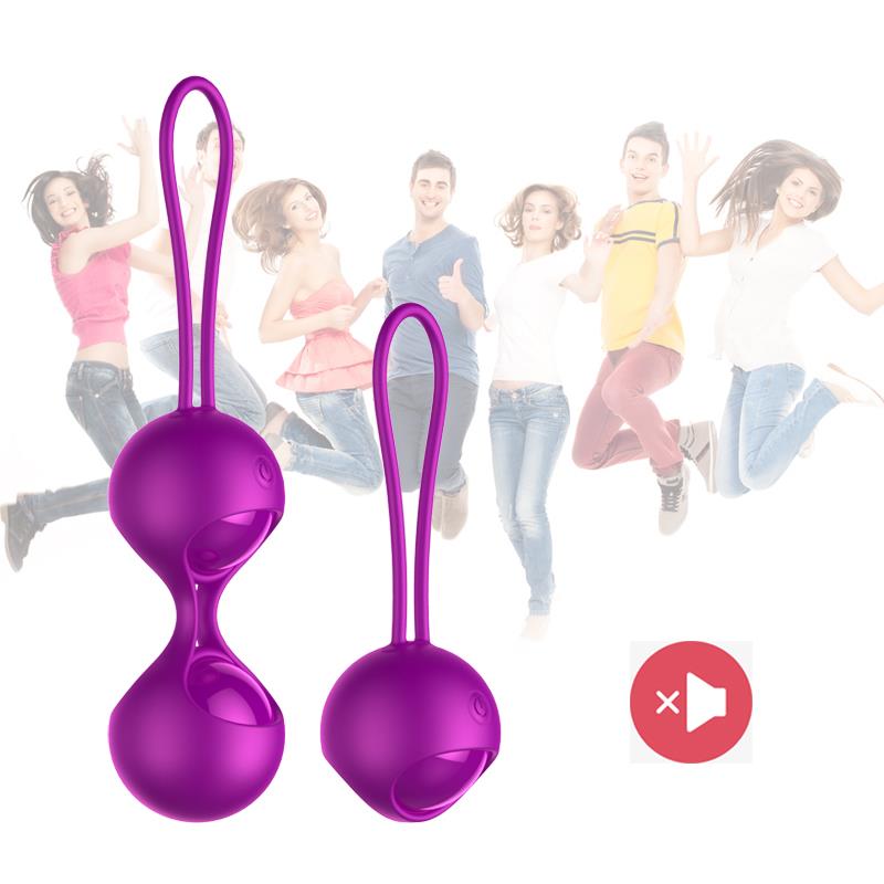 Remote Control Kegel Balls - 2 Balls and 1 Ball - 10 Functions - Rechargeable - Luxury Gift Box - Purple
