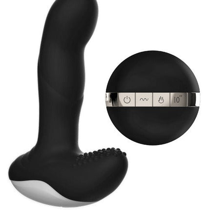 Boss of Toys - Vibrator - Siliconen Massager - USB - 7 Functies - Pulsator - Verwarming - Zwart - 63-00040