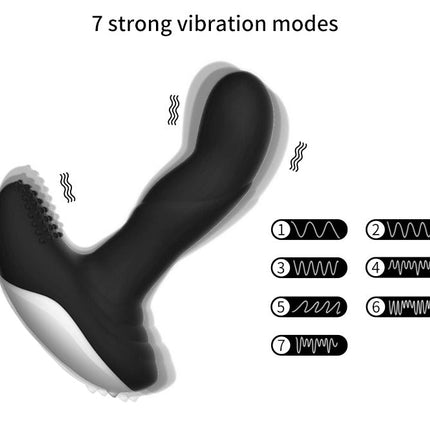 Boss of Toys - Vibrator - Siliconen Massager - USB - 7 Functies - Pulsator - Verwarming - Zwart - 63-00040