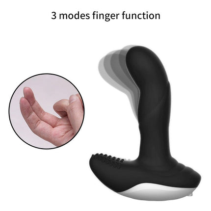 Boss of Toys - Vibrator - Siliconen Massager - USB - 7 Functies - Pulsator - Verwarming - Zwart - 63-00040