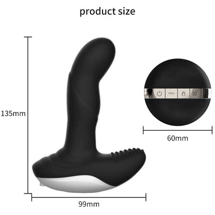 Boss of Toys - Vibrator - Siliconen Massager - USB - 7 Functies - Pulsator - Verwarming - Zwart - 63-00040