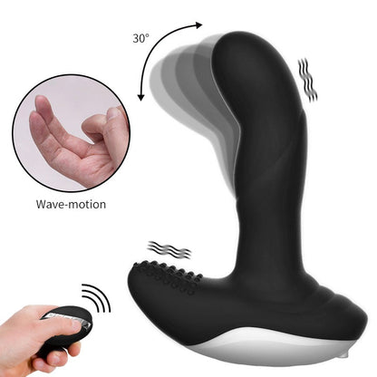 Boss of Toys - Vibrator - Silicone Massager - USB - 7 Functions - Pulsator - Heating - Black - 63-00040