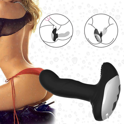 Boss of Toys - Vibrator - Silicone Massager - USB - 7 Functions - Pulsator - Heating - Black - 63-00040