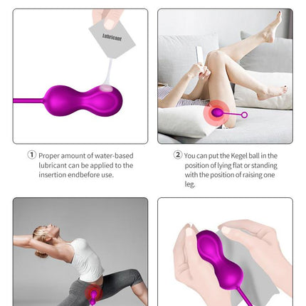 Kegelballen 3-Pack Set - Luxe Geschenkdoos - Paars - Geisha Ball Set