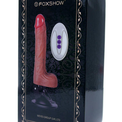 Remote Control Realistische Vibrator - Op & Neer - Draaiend - Warmtefunctie - Wandmontage - Siliconen - 10 Functies - 21 cm - Oplaadbaar - Luxe Geschenkdoos - Huidskleur