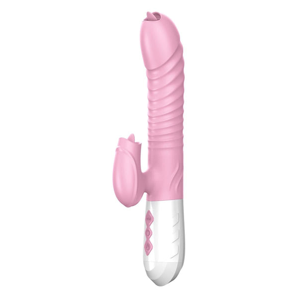 Siliconen Vibrator Roze - 7 functies - stotend en verwarmend
