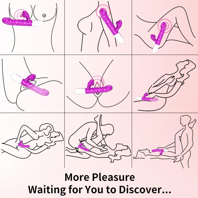 Airsucker &amp; G-spot Vibrator - Silicone - Up &amp; Down - 7 Functions - 23 cm - 3 Strokes - Heating - 7 Suction Frequencies - Luxury Gift Box - Purple