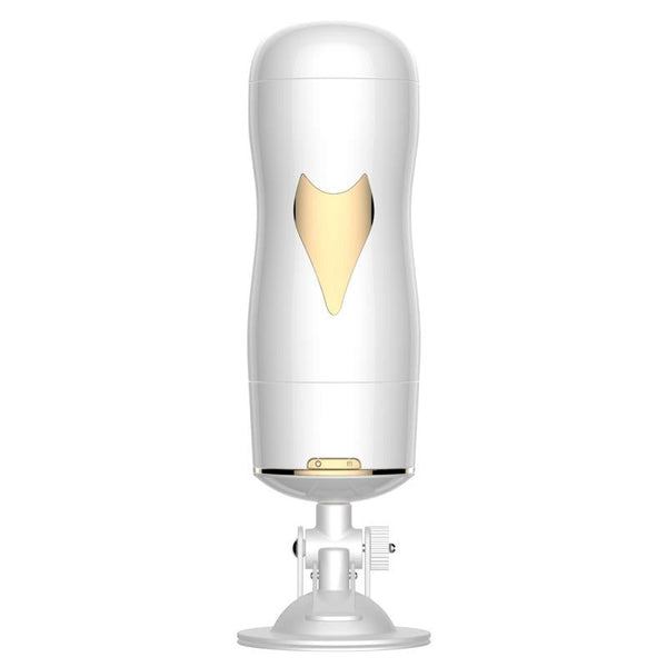 Vibrerende Masturbator 28 cm met Zuignap - Huidskleur