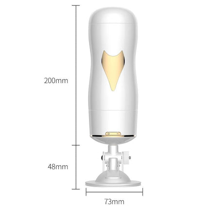 Bossoftoys - 63-00055 - Masturbator White - Vibrating Pussy Masturbator - Suction Cup - 7 Vibration modes - 28 CM / 11 Inch - Flesh