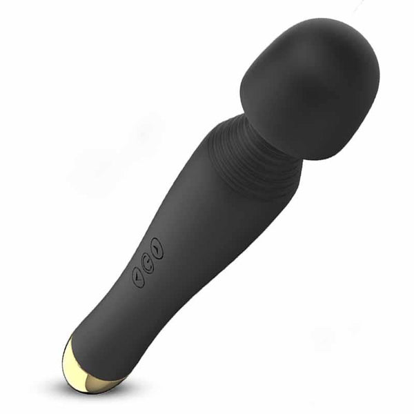 Mini Wand Massager Zwart Siliconen - 6 Standen USB