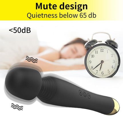 Bossoftoys - 63-00060 - Stimulator - Silicone Massager Black USB - 6 Vibrations - Mini wand