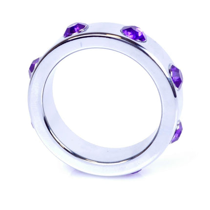 Bossoftoys - 64-00006 - Metal - Cockring - Diamonds - Purple - Large