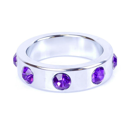 Bossoftoys - 64-00006 - Metal - Cockring - Diamonds - Purple - Large