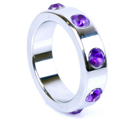 Bossoftoys - 64-00006 - Metal - Cockring - Diamonds - Purple - Large