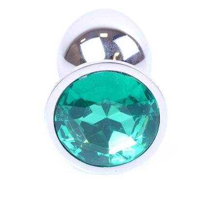 Bossoftoys - 64-00011 - Plug - Silver - Anal - Green - 7 cm - dia 2,7 cm - Colour window box